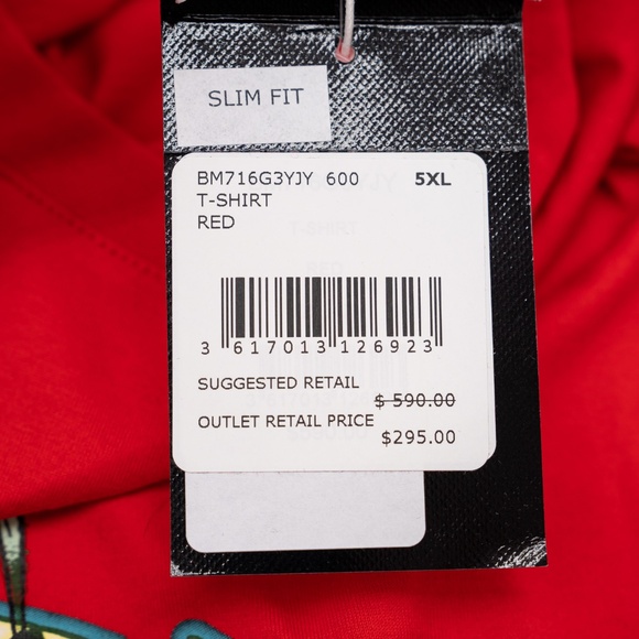 size 5XL Givenchy Red T-Shirt Dragon Slim Fit - Picture 5 of 7